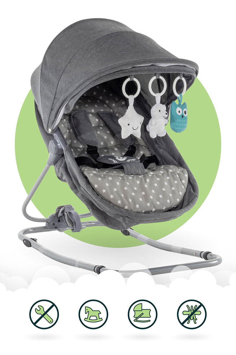 PAVO  bouncer for babies with play-arch