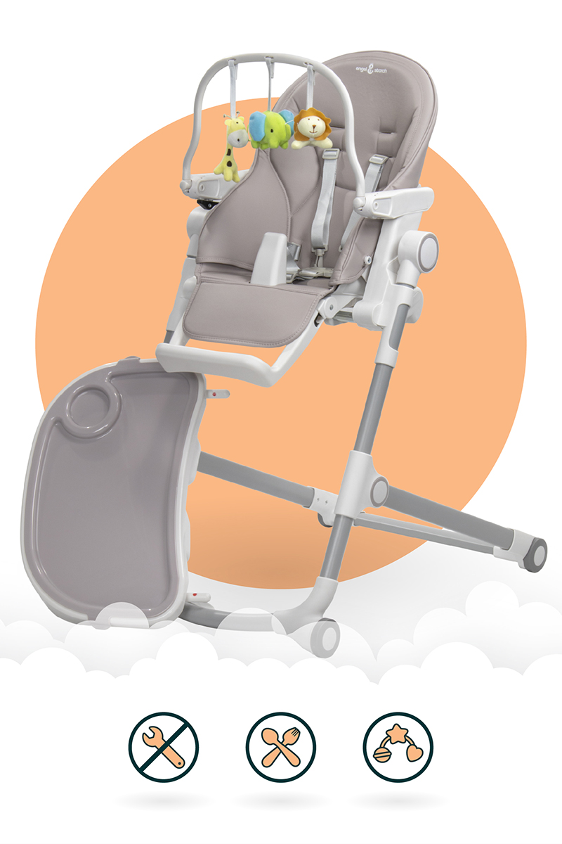 Highchair HUGO Baby Chair Adjustable Foldable
